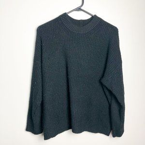 American Eagle Oversized Softest Crew Neck Sweater Black S